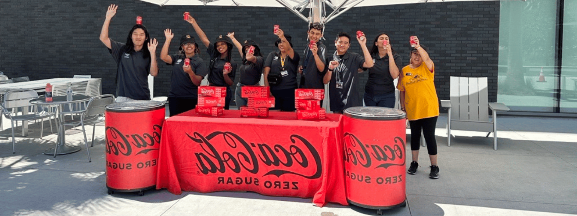 Cal State LA residents in front of Housing for Move-in day.